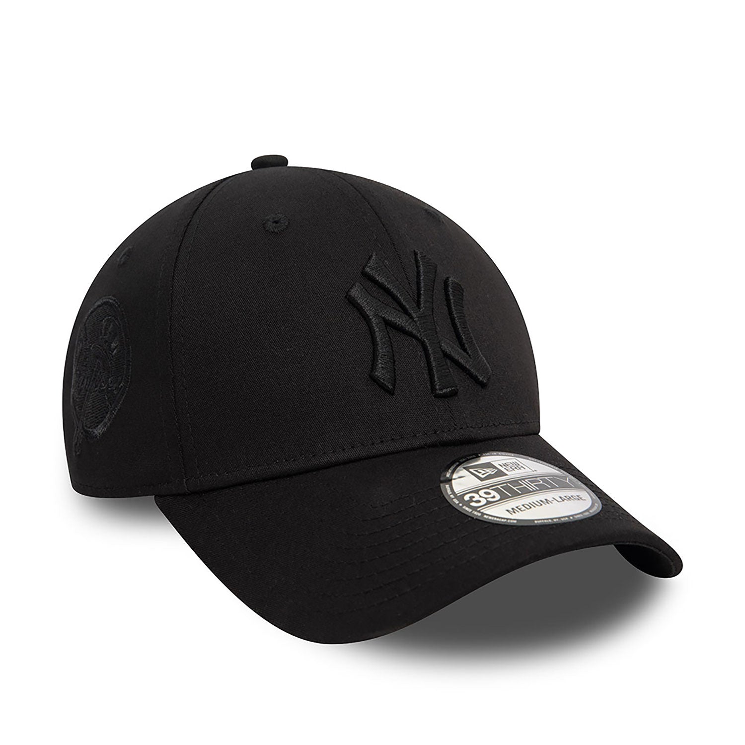 New Era New York Yankees Monochrome 39THIRTY Stretch Fit Cap Black New Era New York Yankees Monochrome 39THIRTY Stretch Fit Cap Black