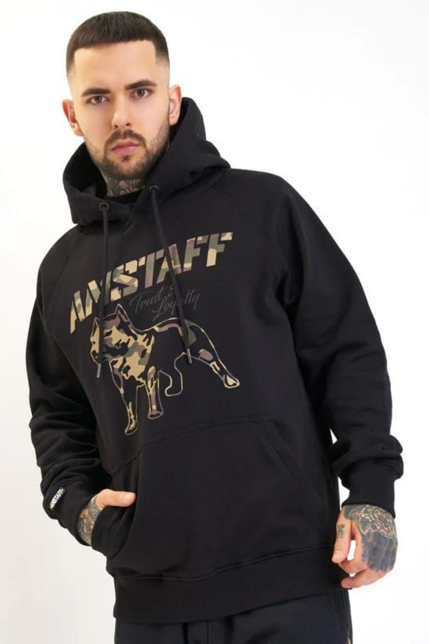 Amstaff Logo Hoodie 2.0 Black Camou Amstaff Logo Hoodie 2.0 Black Camou
