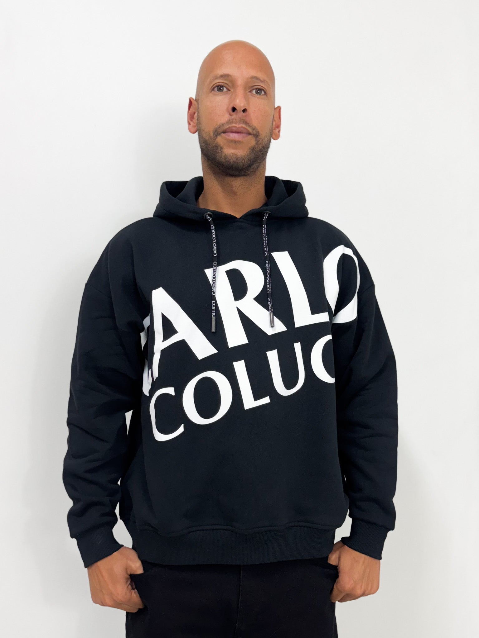 Carlo Colucci Big Logo Hoodie Black