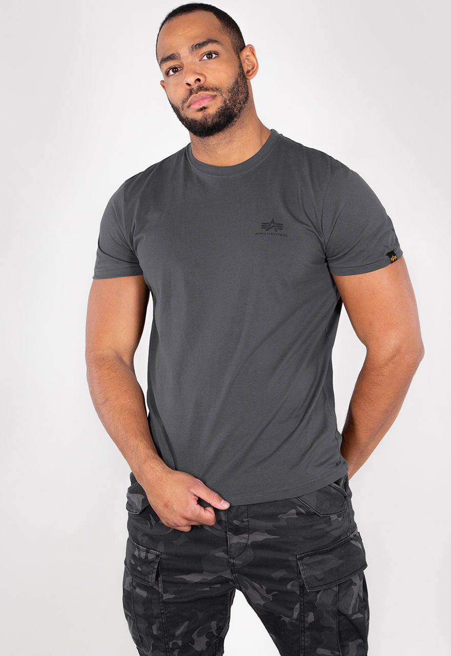 Alpha Industries Basic T-Shirt Small Logo Grey/Heather