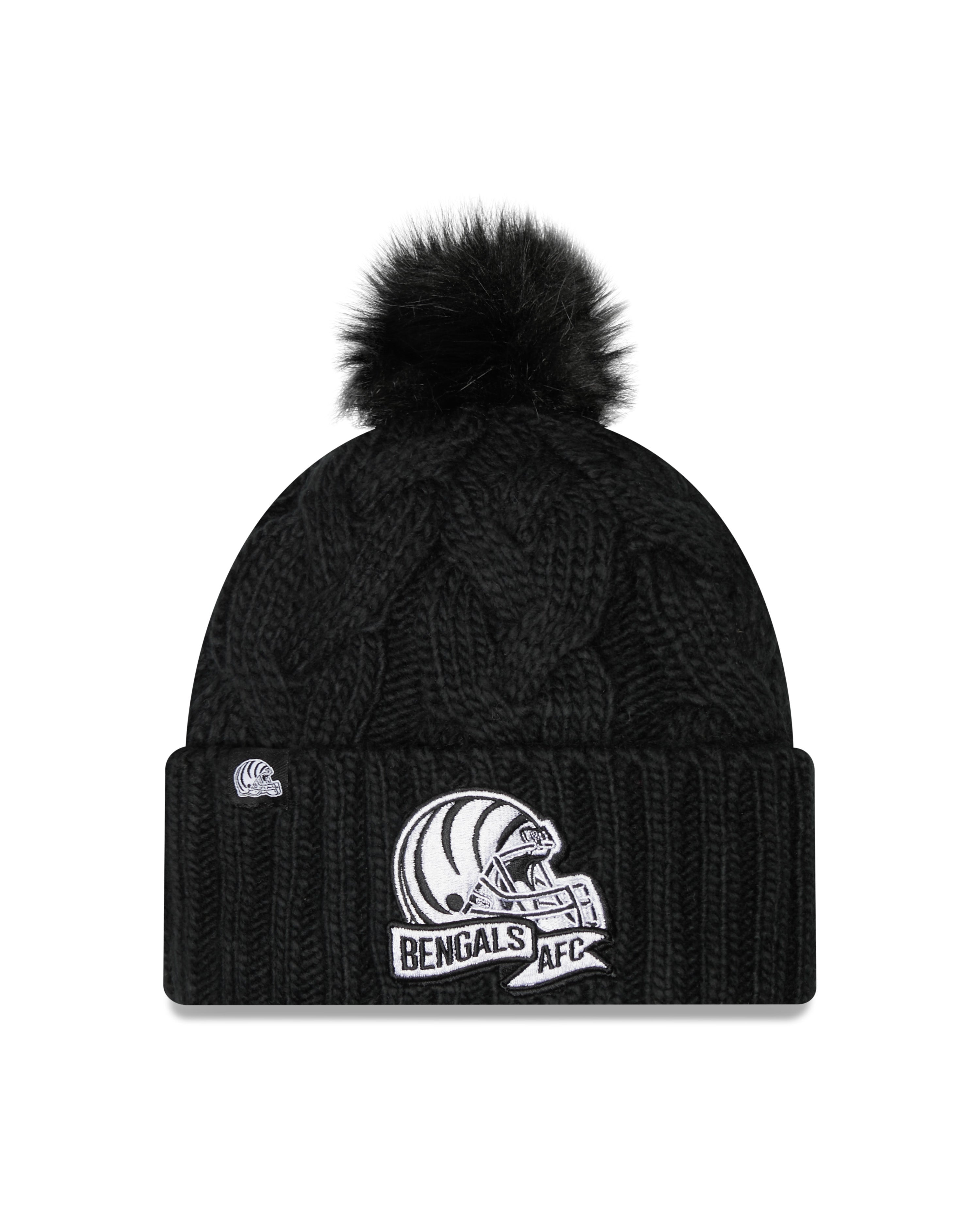 New Era NFL Bengals AFC Pom Knit Beanie Black