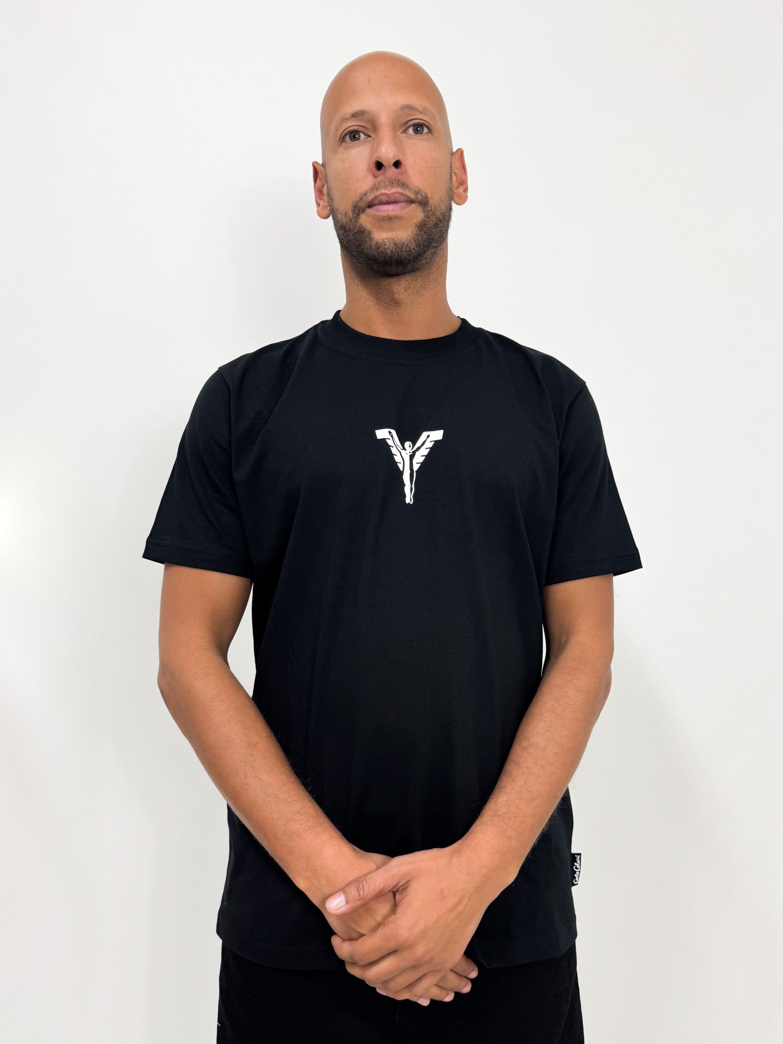 Carlo Colucci Oversize T-Shirt T-Shirt mit Print Black