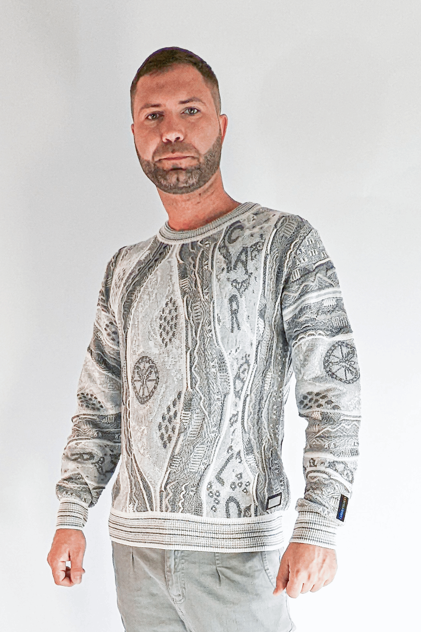Carlo Colucci Strick Pullover Grey