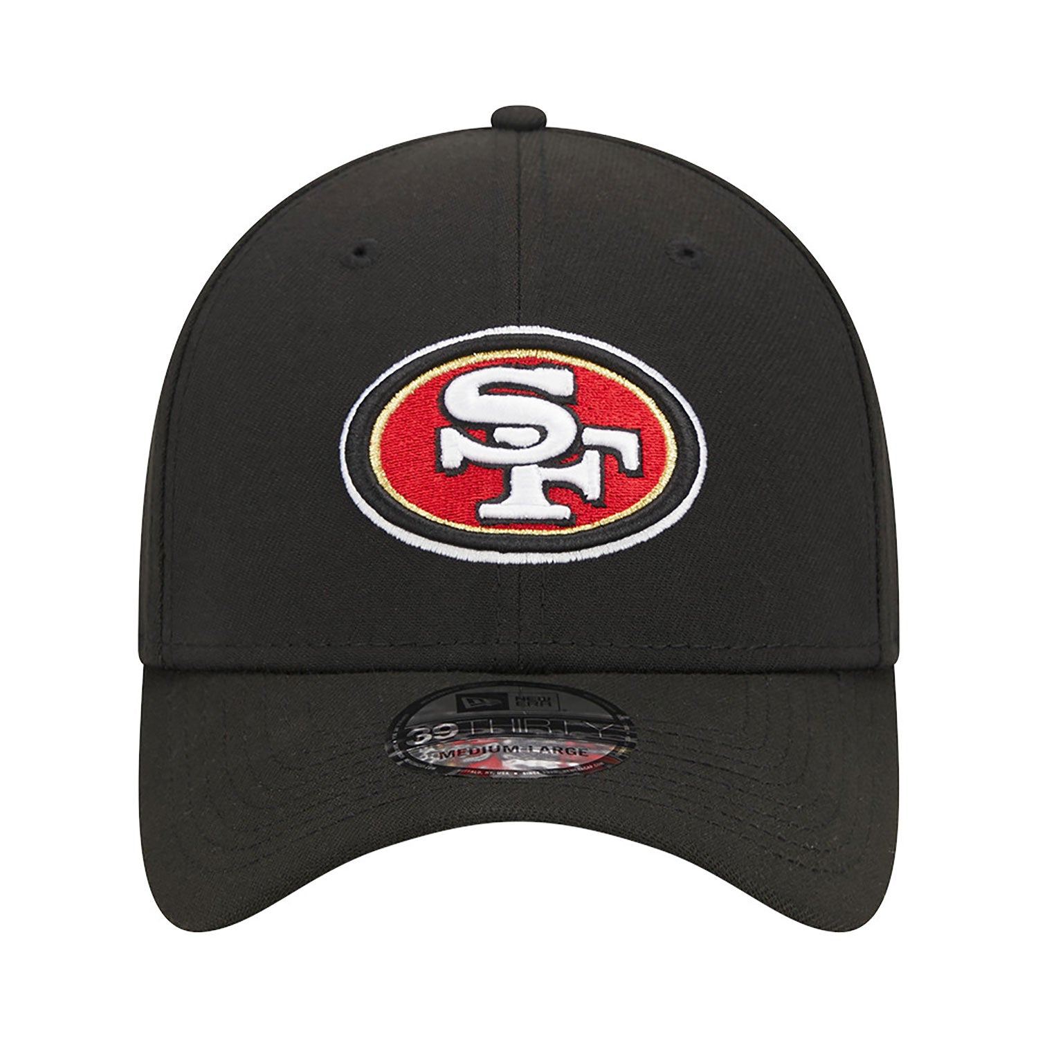 New Era San Francisco 49ers NFL Team Logo 39THIRTY Stretch Fit Cap Black