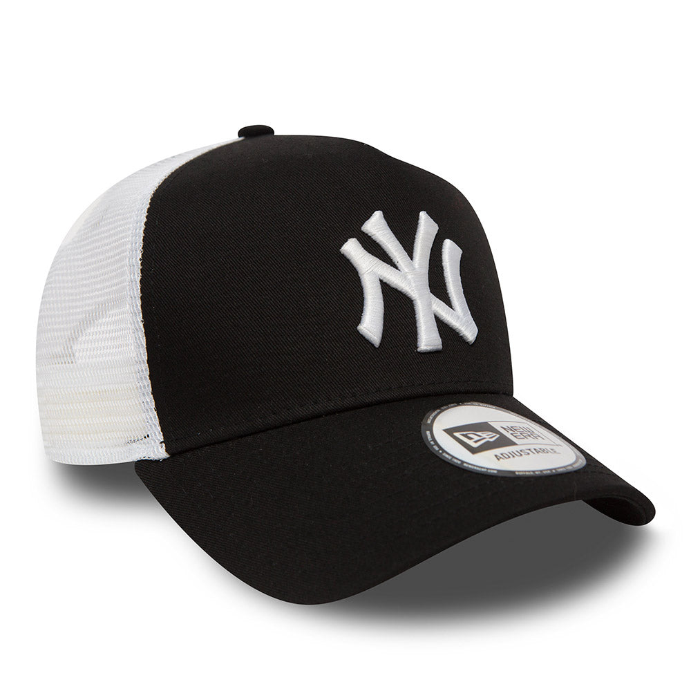 New York New York Yankees A-Frame Trucker Cap Black/White