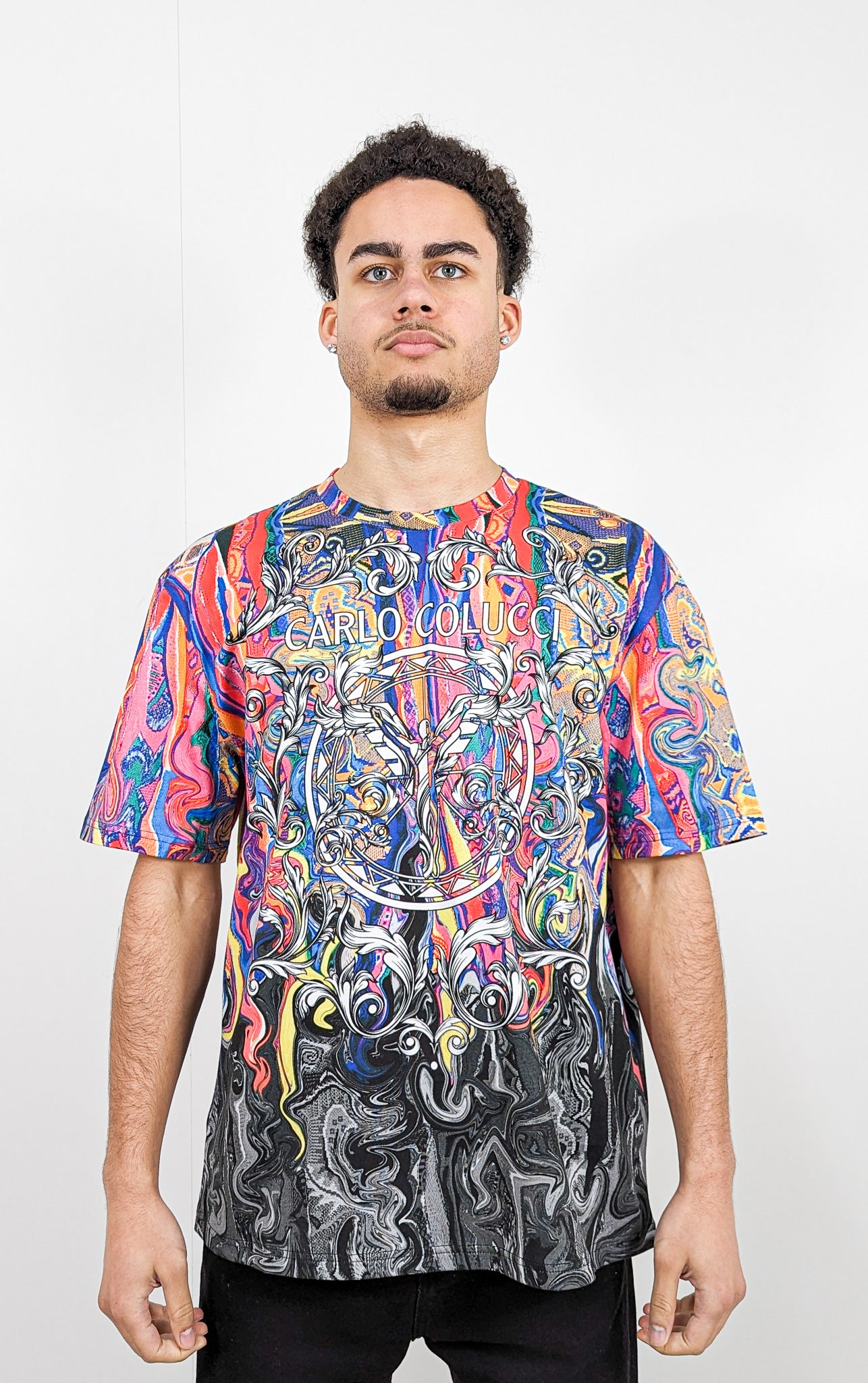 Carlo Colucci Oversize T-Shirt -Fusion- Multicolor