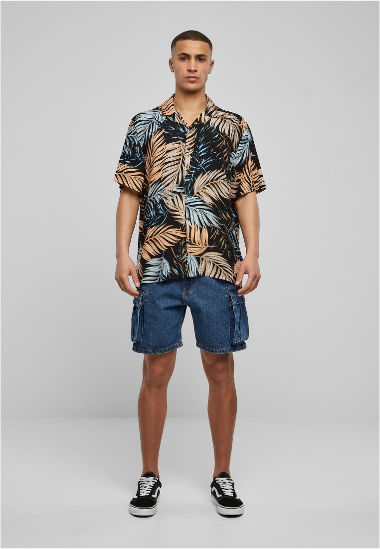 Urban Classics Viscose A OP Resort T-Shirt Palmfront Urban Classics Viscose A OP Resort T-Shirt Palmfront