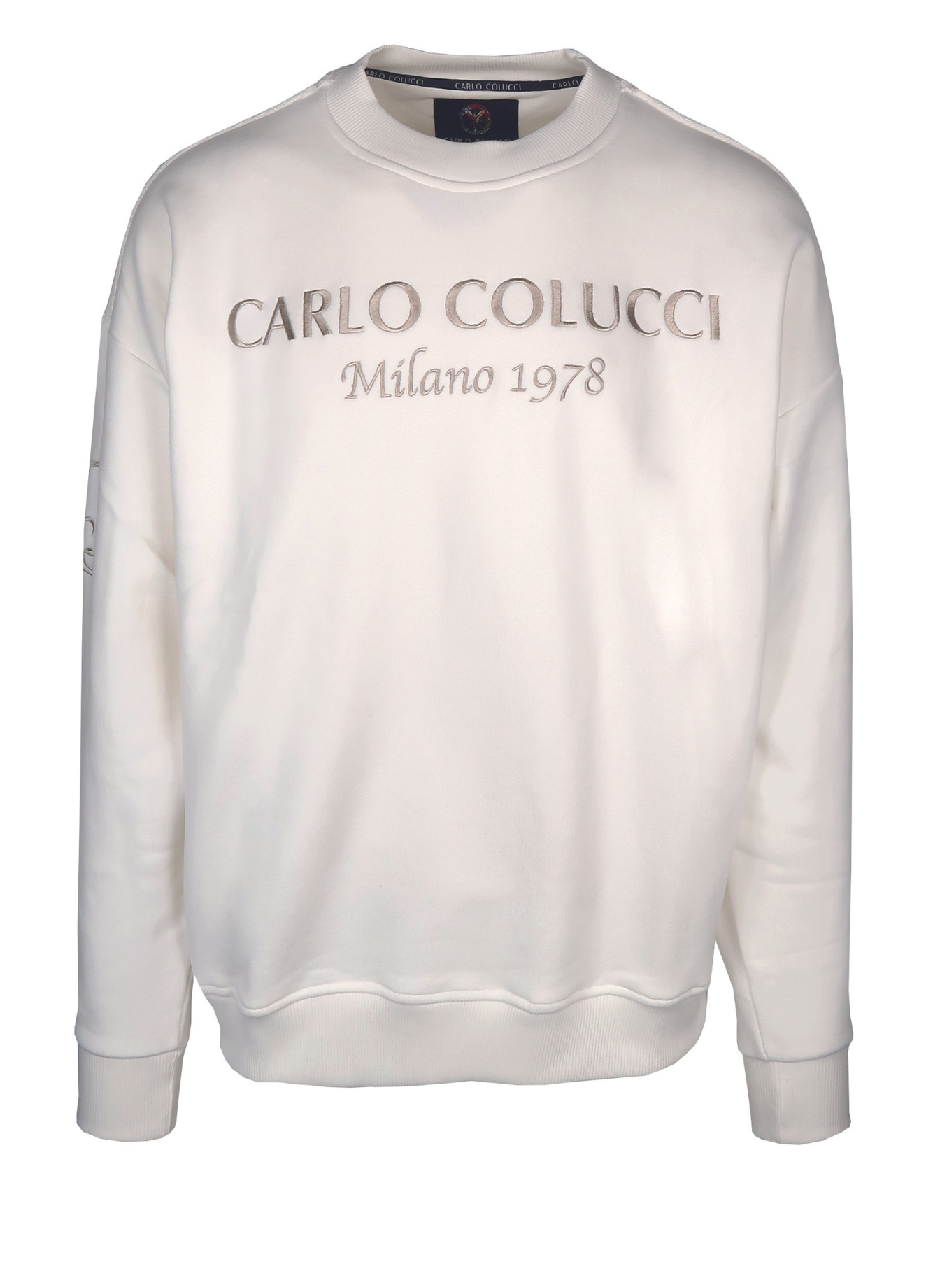 Carlo Colucci Basic Sweatshirt Unicolor White