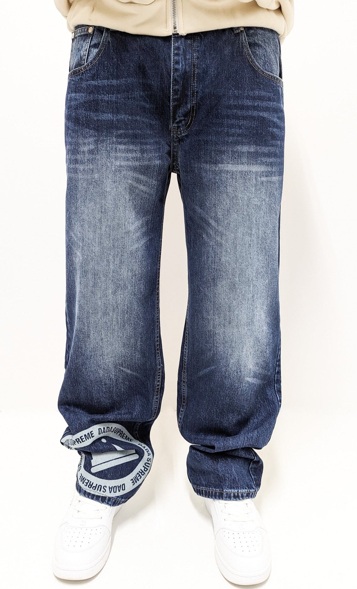 Dada Supreme Double Crown Coin Loose Fit Jeans Intense Blue Washed Dada Supreme Double Crown Coin Loose Fit Jeans Intense Blue Washed