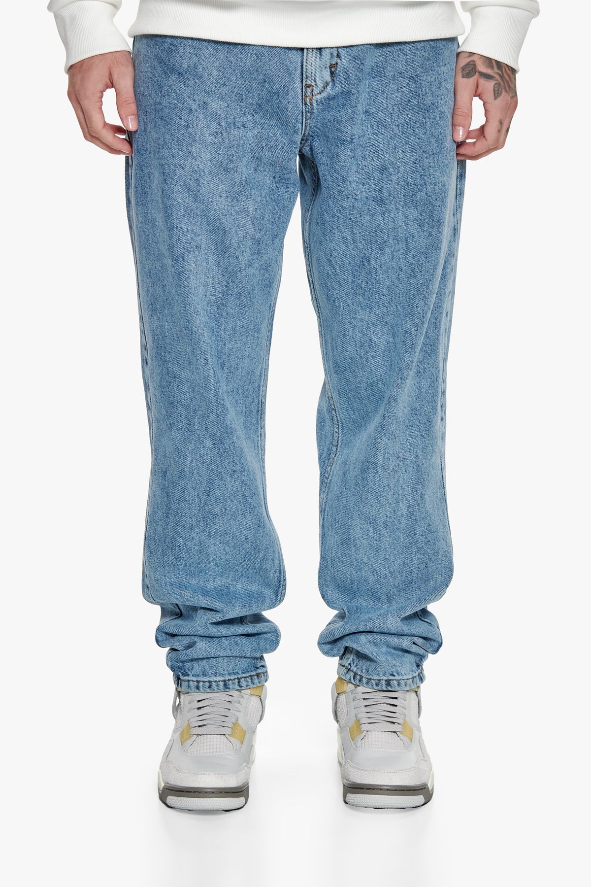 Dropsize Loose Fit Jeans Washed Light Blue