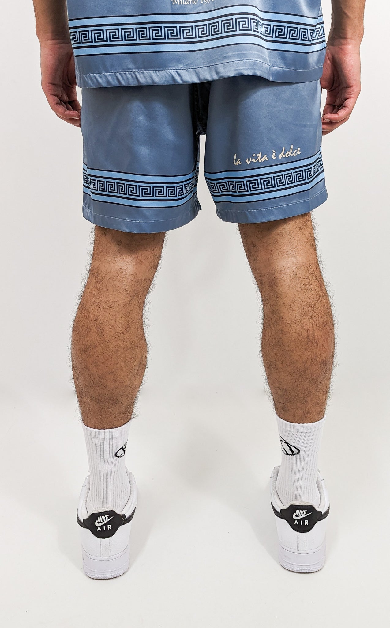 Carlo Colucci Greek Olymp Optik Shorts Blue
