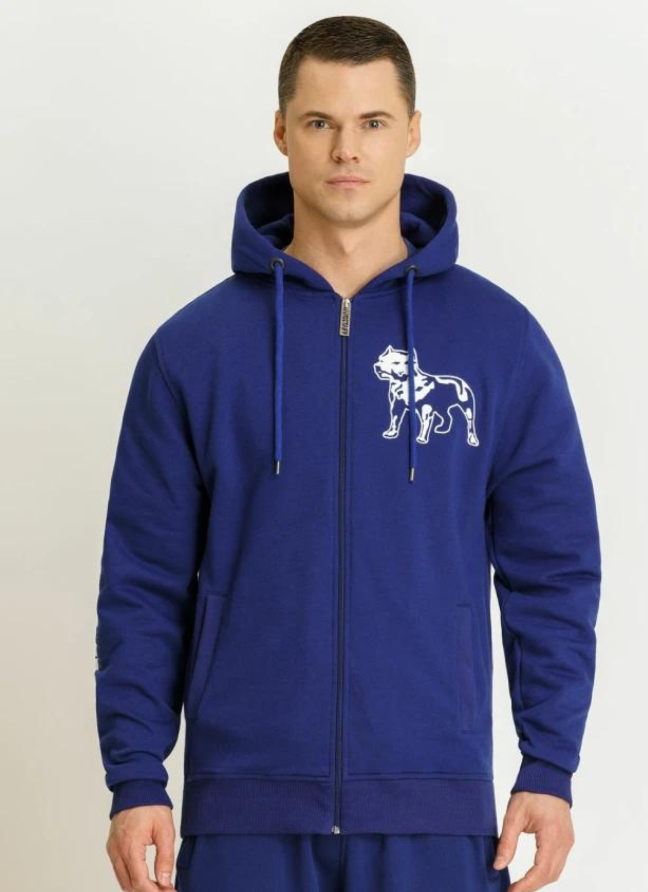 Amstaff Logo 2.0 Zip Hoodie Blue Amstaff Logo 2.0 Zip Hoodie Blue