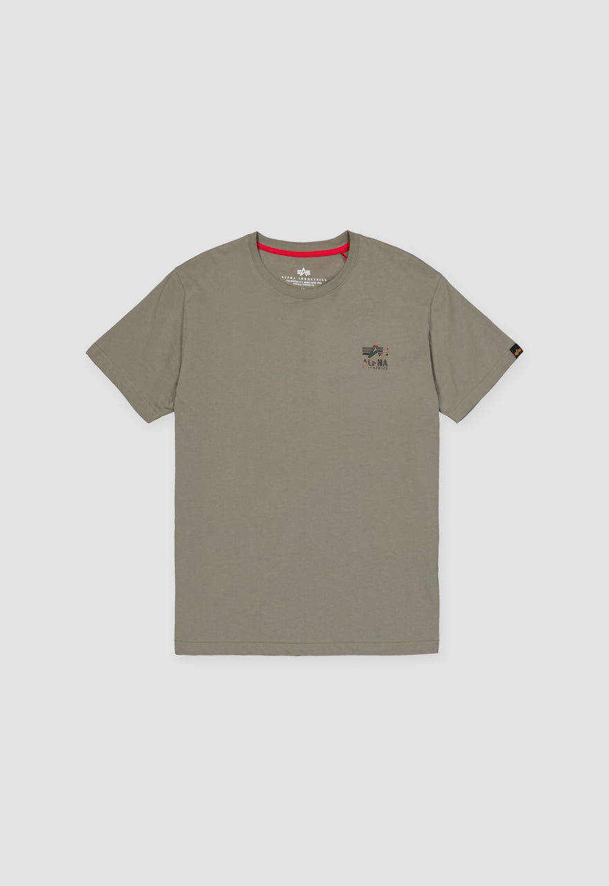 Alpha Industries Camo Logo Puff Print Back Print T-Shirt  Olive