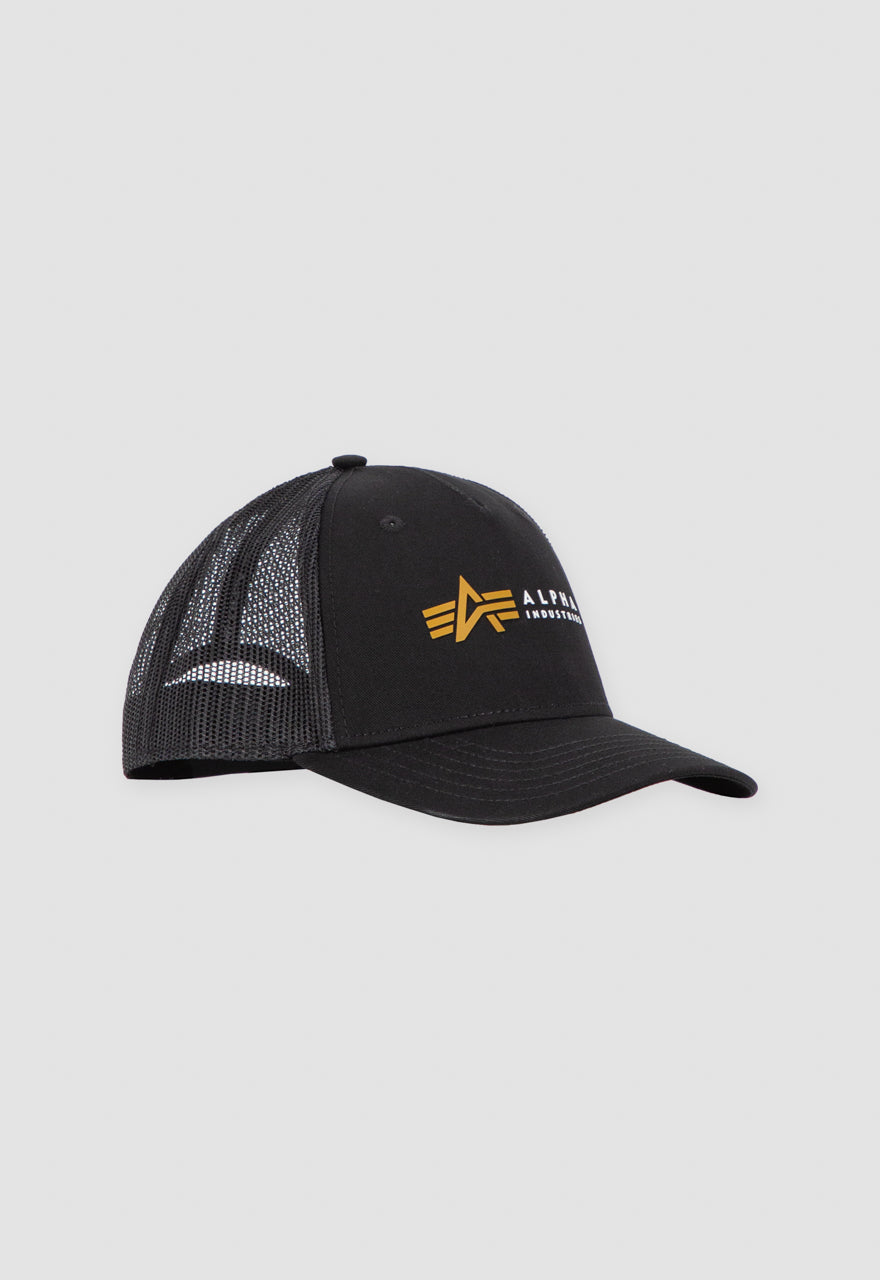 Alpha Industries Cap Label Trucker Black