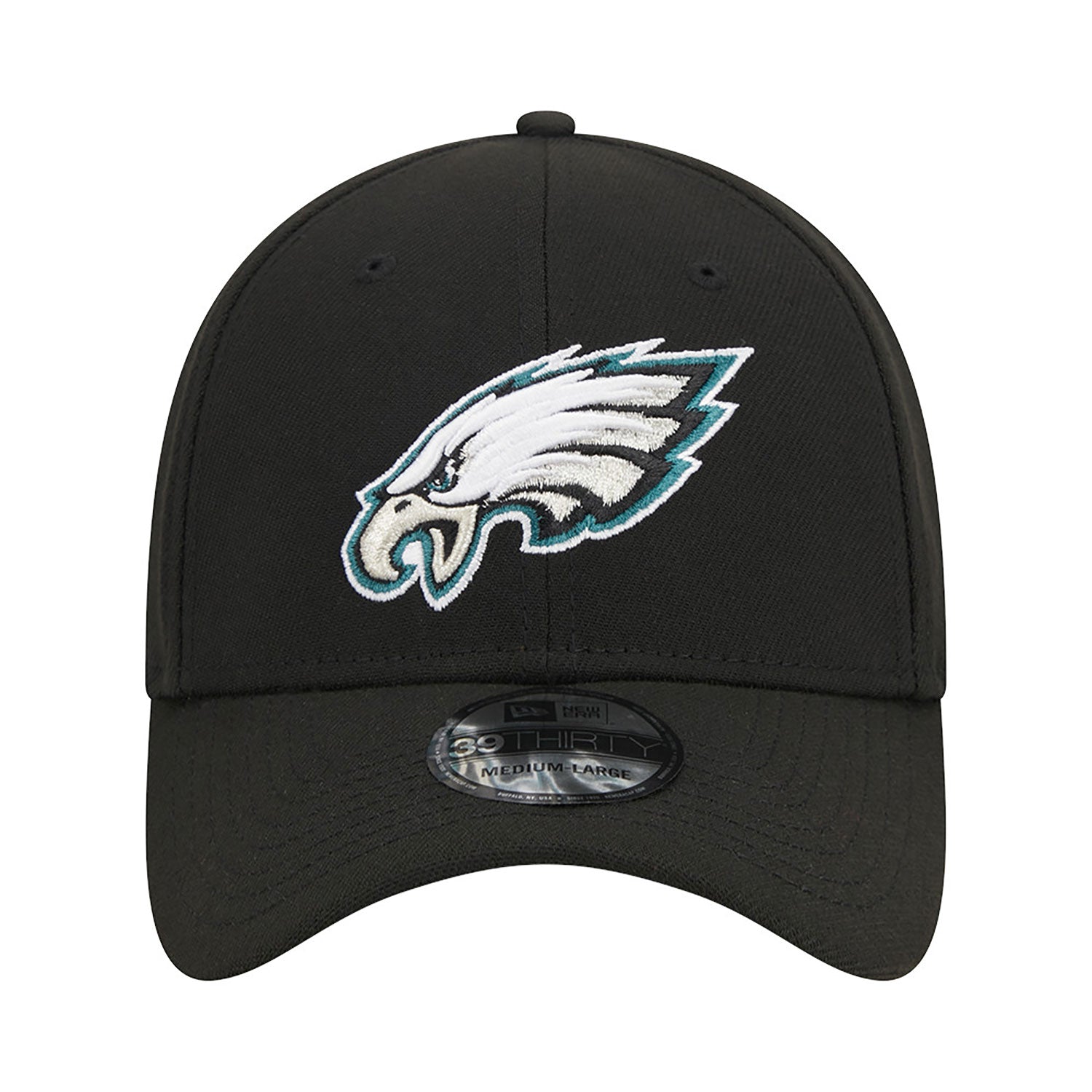 New Era Philadelphia Eagles NFL Team Logo 39THIRTY Stretch Fit Cap Black