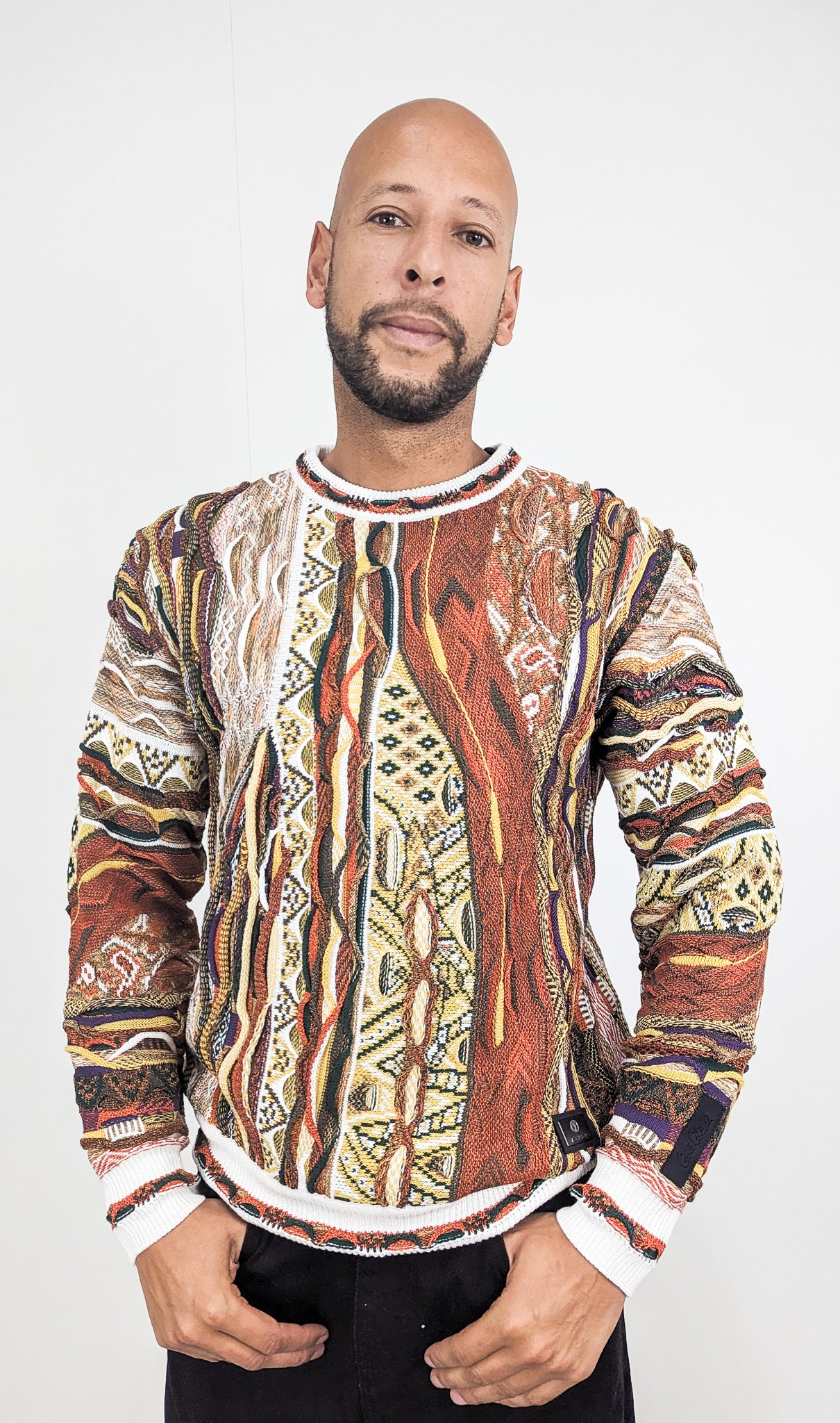 Carlo Colucci Knit Story Sweatshirt Brown