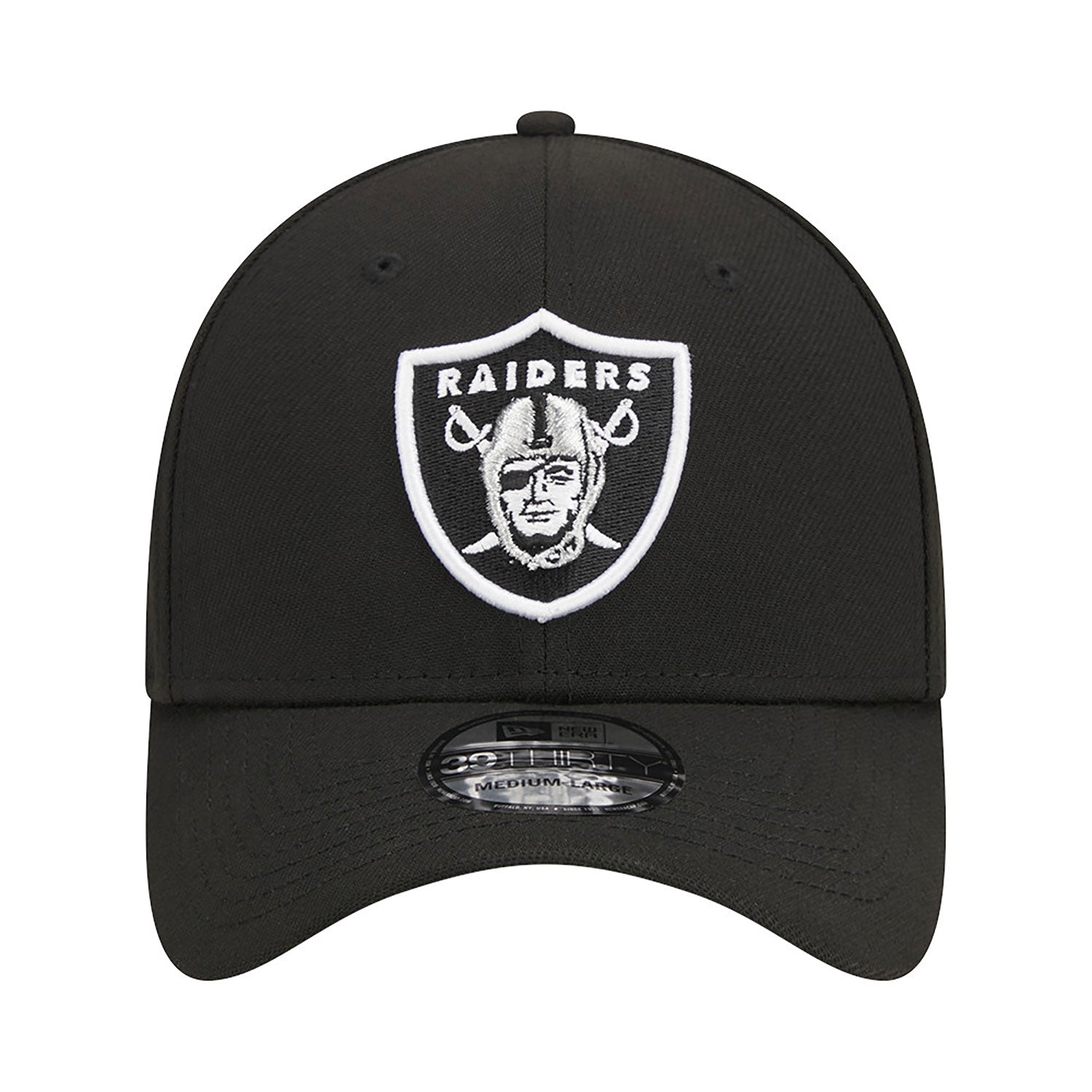 New Era Las Vegas Raiders NFL Team Logo 39THIRTY Stretch Fit Cap Black