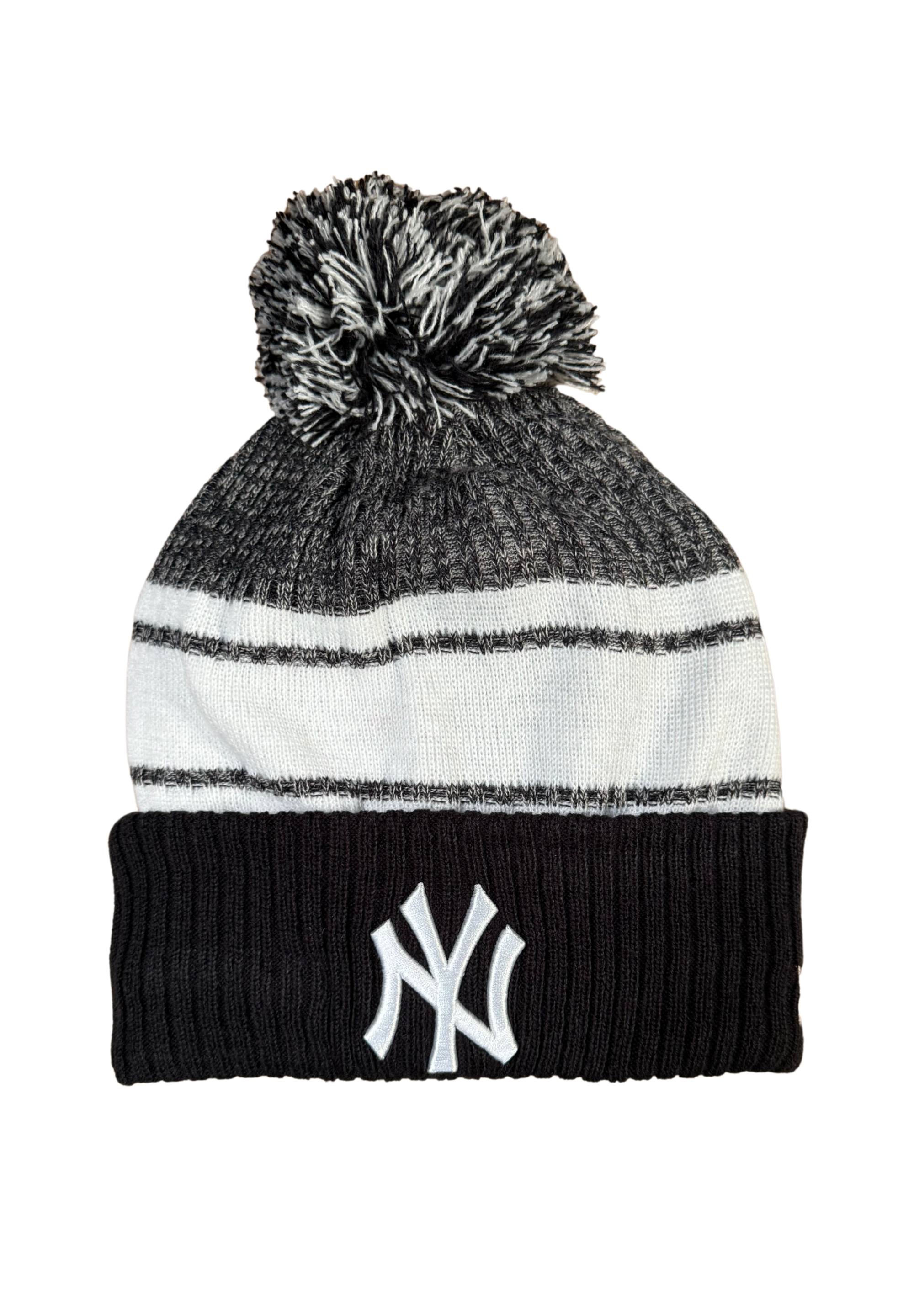 New Era NBa New York Yankees Pom Knit Beanie Black/ Grey